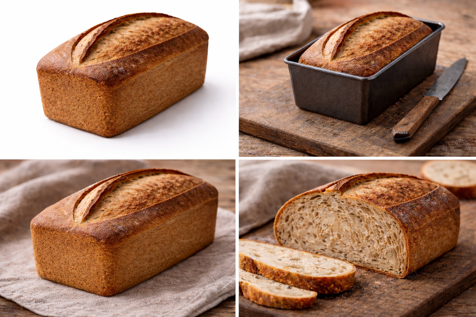 50/50 Wholemeal / White Sourdough Tin Loaf (800g)