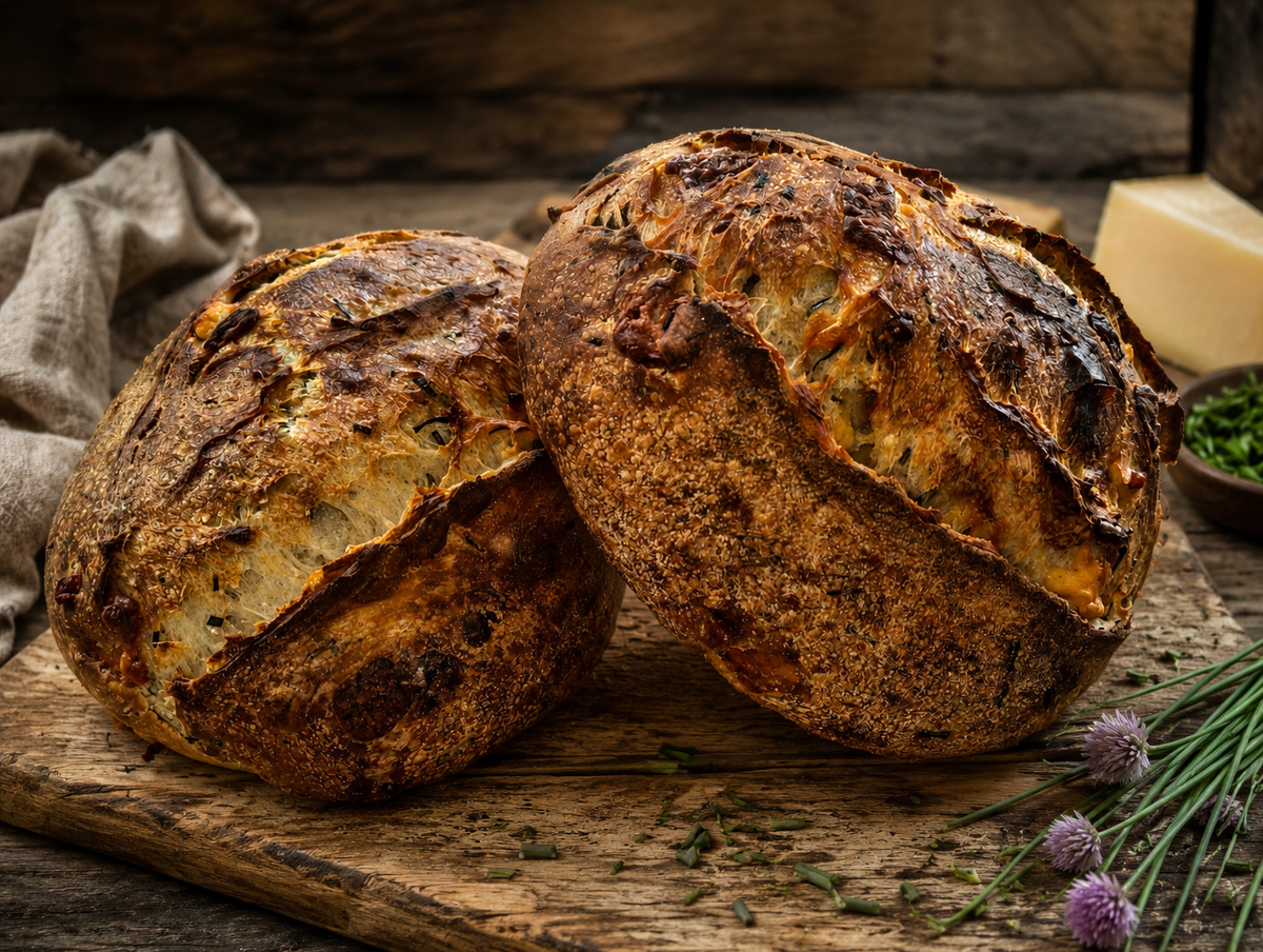 Ploughmans Cheese and Chive Sourdough (800g)