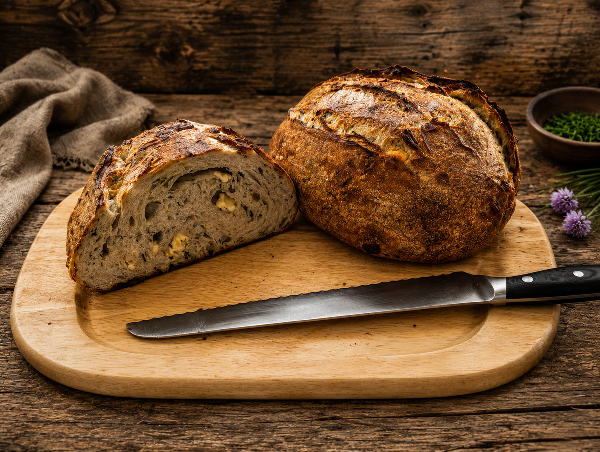 Ploughmans Cheese and Chive Sourdough (800g)